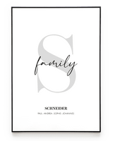 FAMILY LETTER POSTER - HEI Print