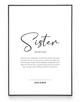 SISTER DEFINITION POSTER - HEI Print