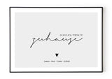 ZUHAUSE POSTER No. 2 - HEI Print