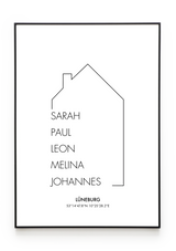 Bilderrahmenschwarzgerade Hochformat