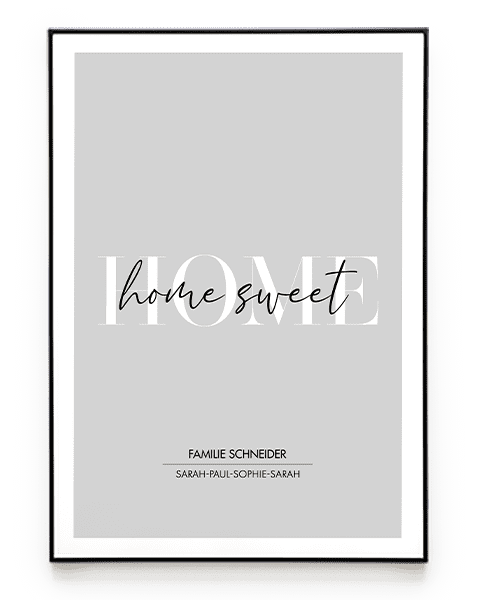 HOME SWEET HOME POSTER - HEI Print