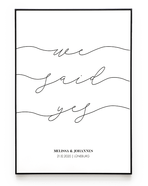 WE SAID YES POSTER - HEI Print