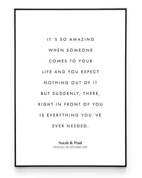LOVE QUOTES POSTER - HEI Print