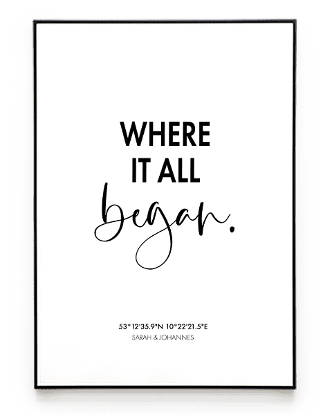 WHERE IT ALL BEGAN POSTER - HEI Print