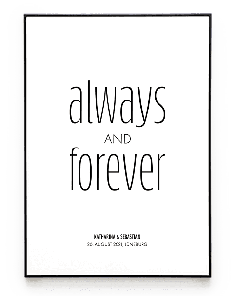 ALWAYS AND FOREVER POSTER - HEI Print