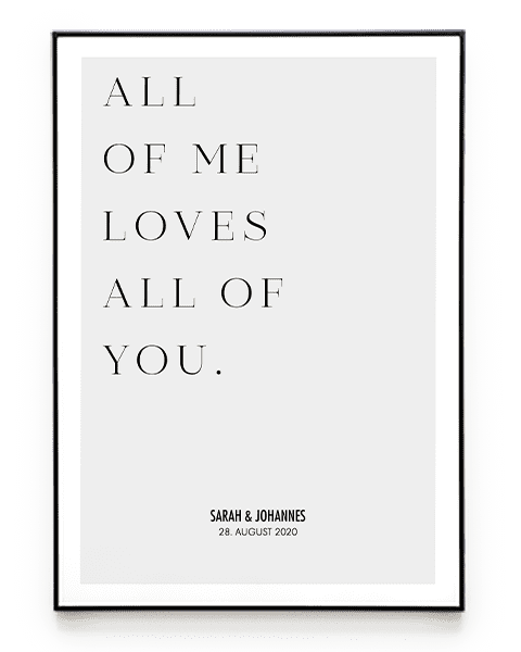 ALL OF ME POSTER - HEI Print