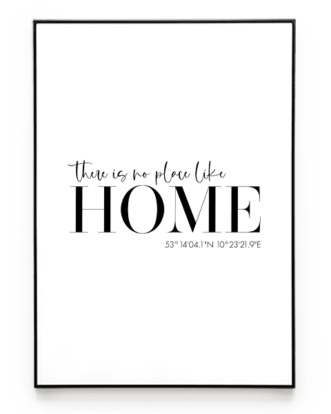 NO PLACE LIKE HOME POSTER - HEI Print