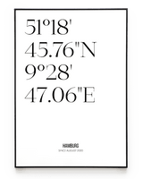 KOORDINATEN POSTER - HEI Print
