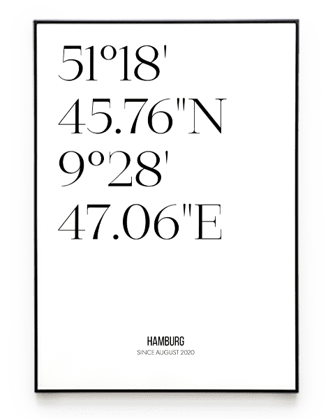 KOORDINATEN POSTER - HEI Print