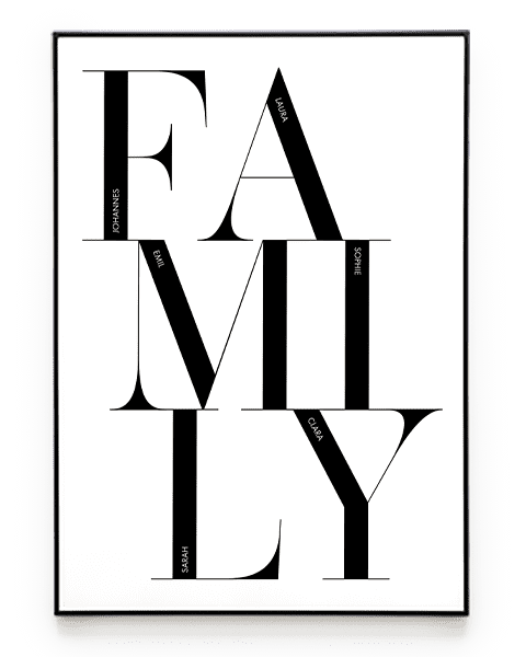 FAMILY TYPOGRAPHY POSTER - HEI Print