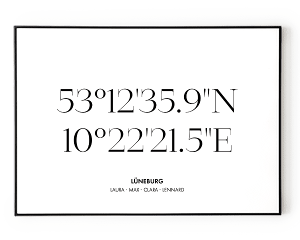KOORDINATEN POSTER No. 3