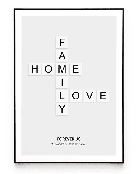 FAMILY SCRABBLE POSTER - HEI Print