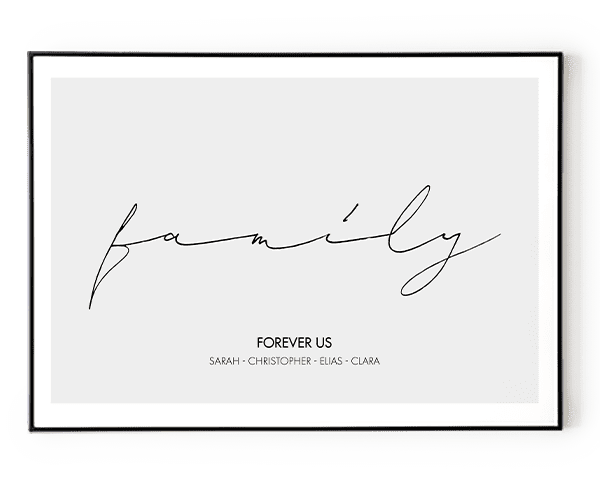 FAMILY SIGNATURE POSTER - HEI Print