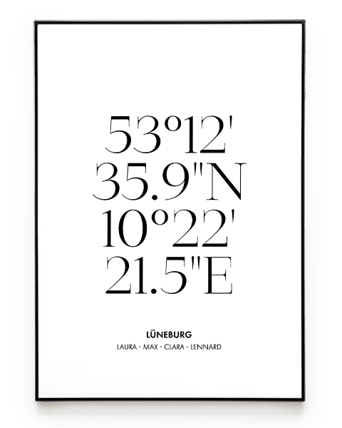 KOORDINATEN POSTER No. 2