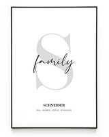 FAMILY LETTER POSTER - HEI Print