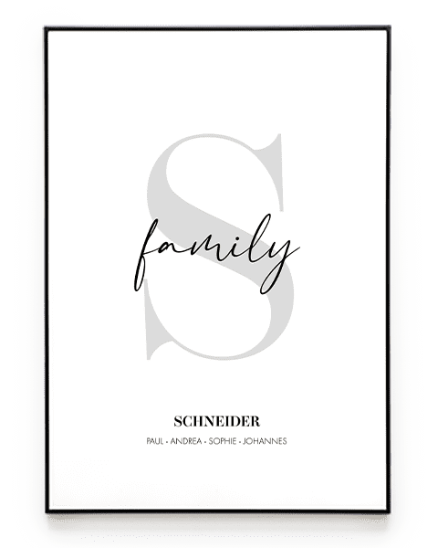 FAMILY LETTER POSTER - HEI Print