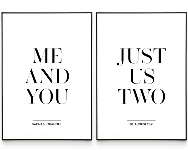 ME AND YOU POSTERSET