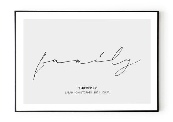FAMILY SIGNATURE POSTER - HEI Print