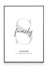 FAMILY LETTER POSTER - HEI Print