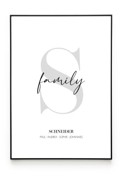 FAMILY LETTER POSTER - HEI Print