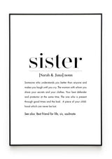 SISTER DEFINITION POSTER No. 2 - HEI Print