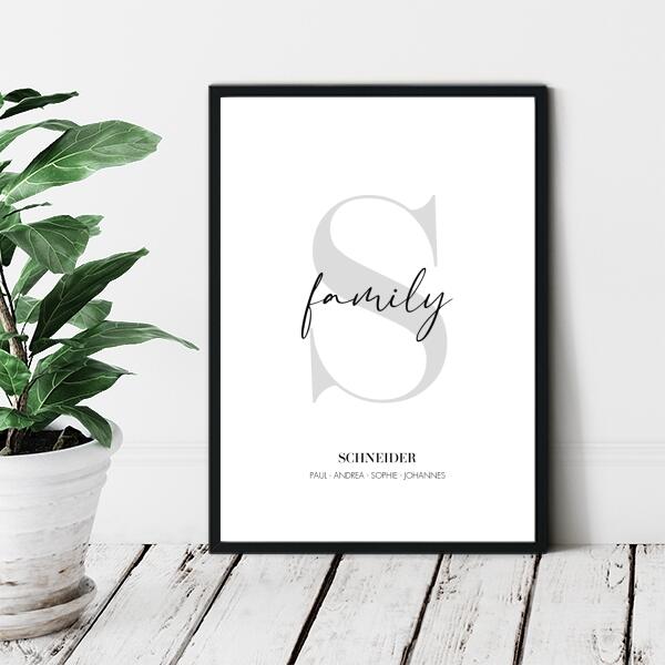 FAMILY LETTER POSTER - HEI Print