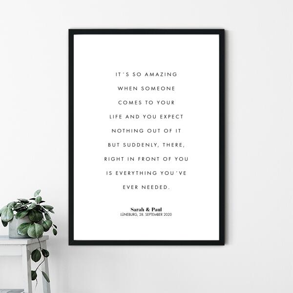 LOVE QUOTES POSTER - HEI Print