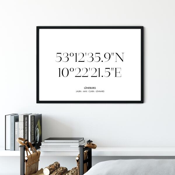 KOORDINATEN POSTER No. 3 - HEI Print