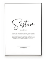 SISTER DEFINITION POSTER - HEI Print