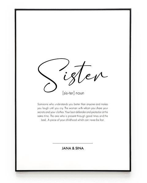 SISTER DEFINITION POSTER - HEI Print