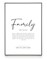 FAMILY DEFINITION POSTER - HEI Print