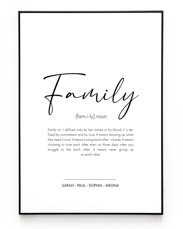 FAMILY DEFINITION POSTER - HEI Print