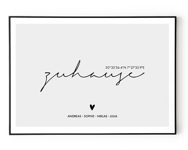 ZUHAUSE POSTER No. 2 - HEI Print