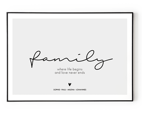FAMILY Poster No. 3 - HEI Print
