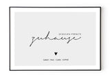 ZUHAUSE POSTER No. 2 - HEI Print