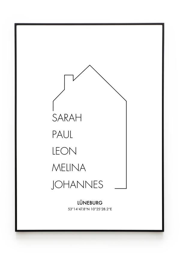 Bilderrahmenschwarzgerade Hochformat