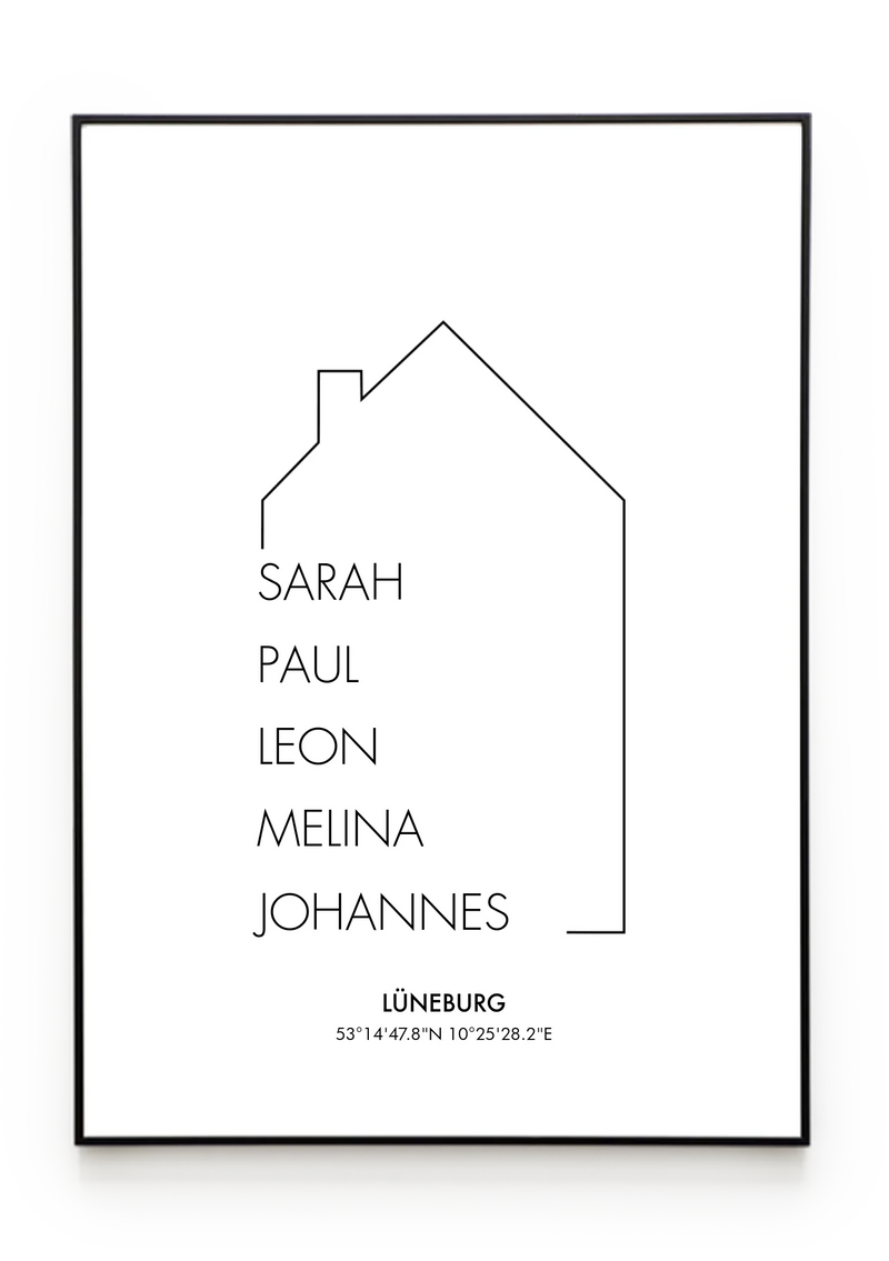 Bilderrahmenschwarzgerade Hochformat