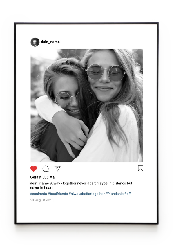 Bilderrahmenschwarzgerade Hochformat