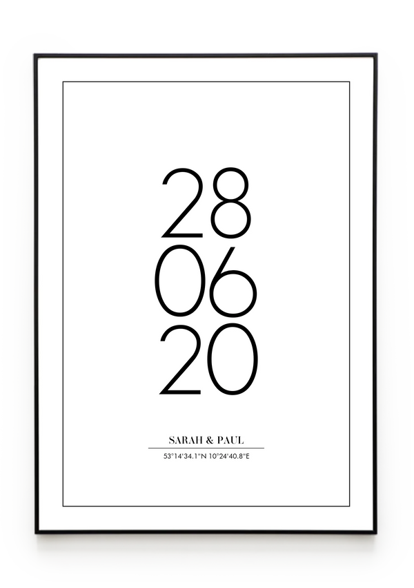 Bilderrahmenschwarzgerade Hochformat