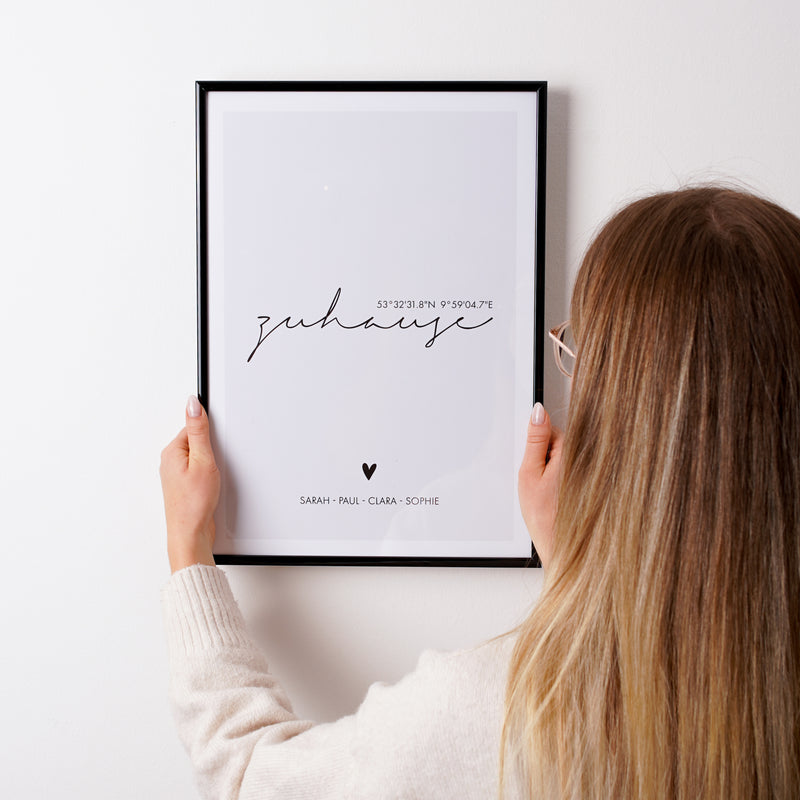 Personalisiertes Poster Zuhause
