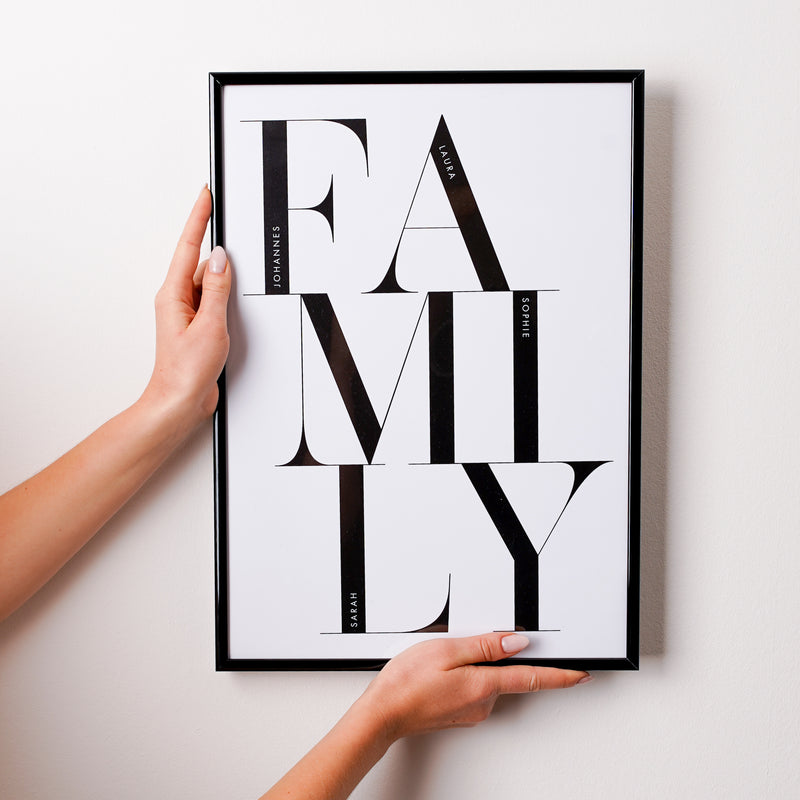 Personalisiertes Poster Family Letter 
